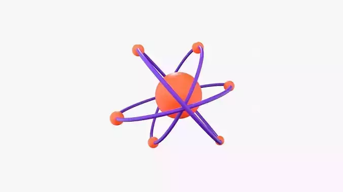Atom 3d Illustration