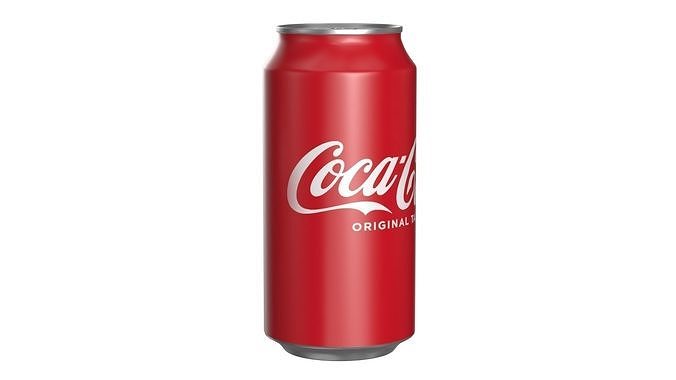 Coca Cola Drink Can 375ml 25 Low-poly 3D model 2