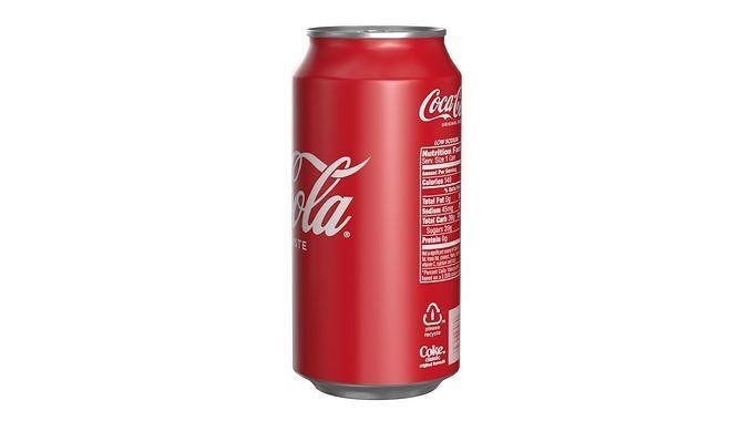 Coca Cola Drink Can 375ml 25 Low-poly 3D model 6