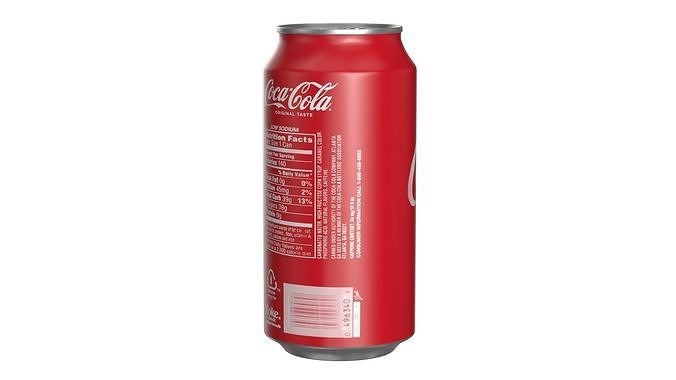 Coca Cola Drink Can 375ml 25 Low-poly 3D model 4