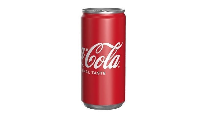 Coca Cola Drink Can Slim 190ml 28 Low-poly 3D model 7