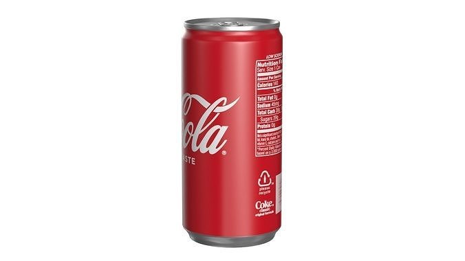 Coca Cola Drink Can Slim 190ml 28 Low-poly 3D model 6