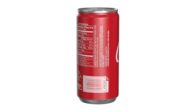Coca Cola Drink Can Slim 190ml 28 Low-poly 3D model 4