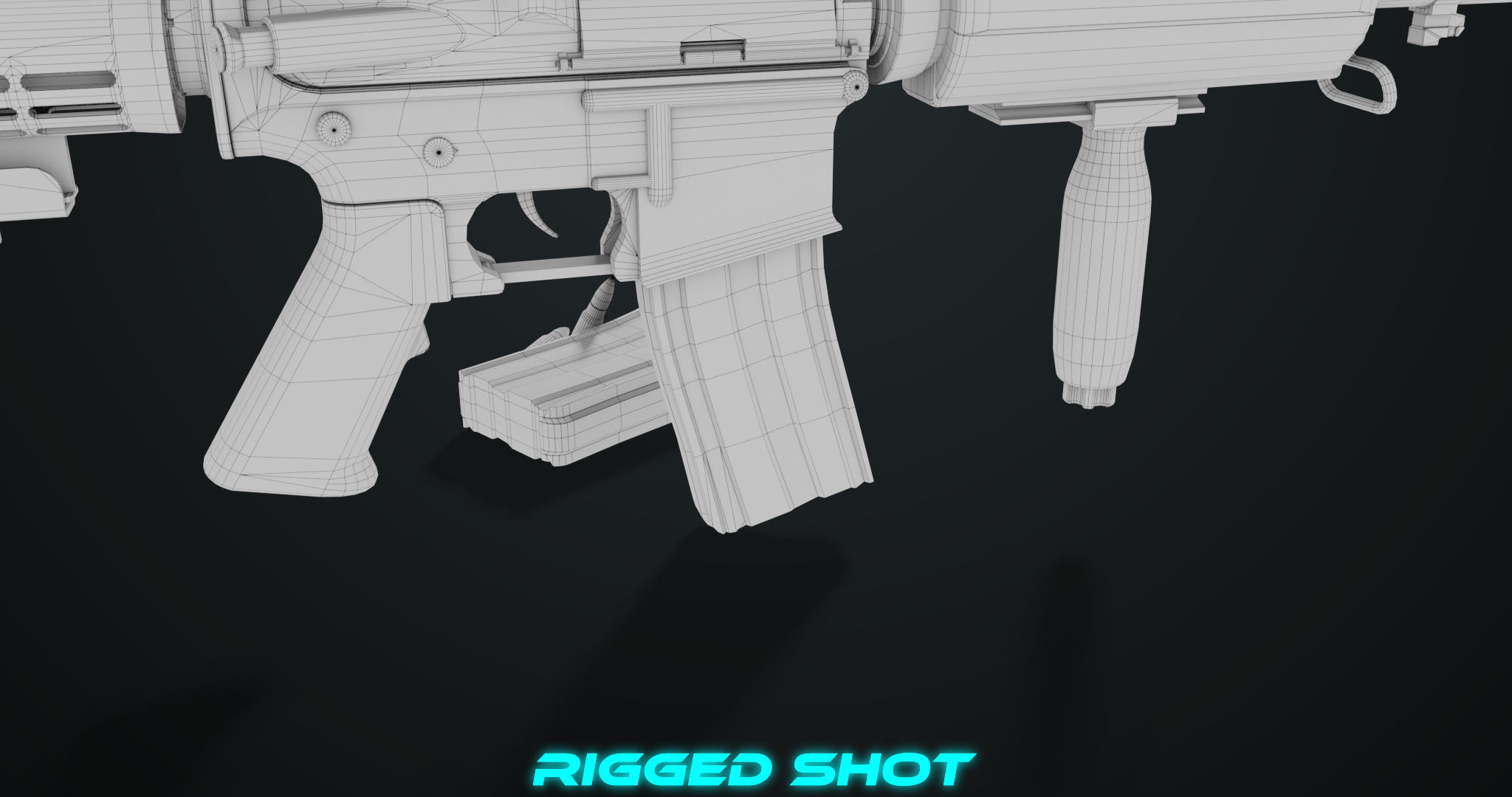 Machine Gun 09 Black All PBR Unity UE Textures Low-poly 3D model_64