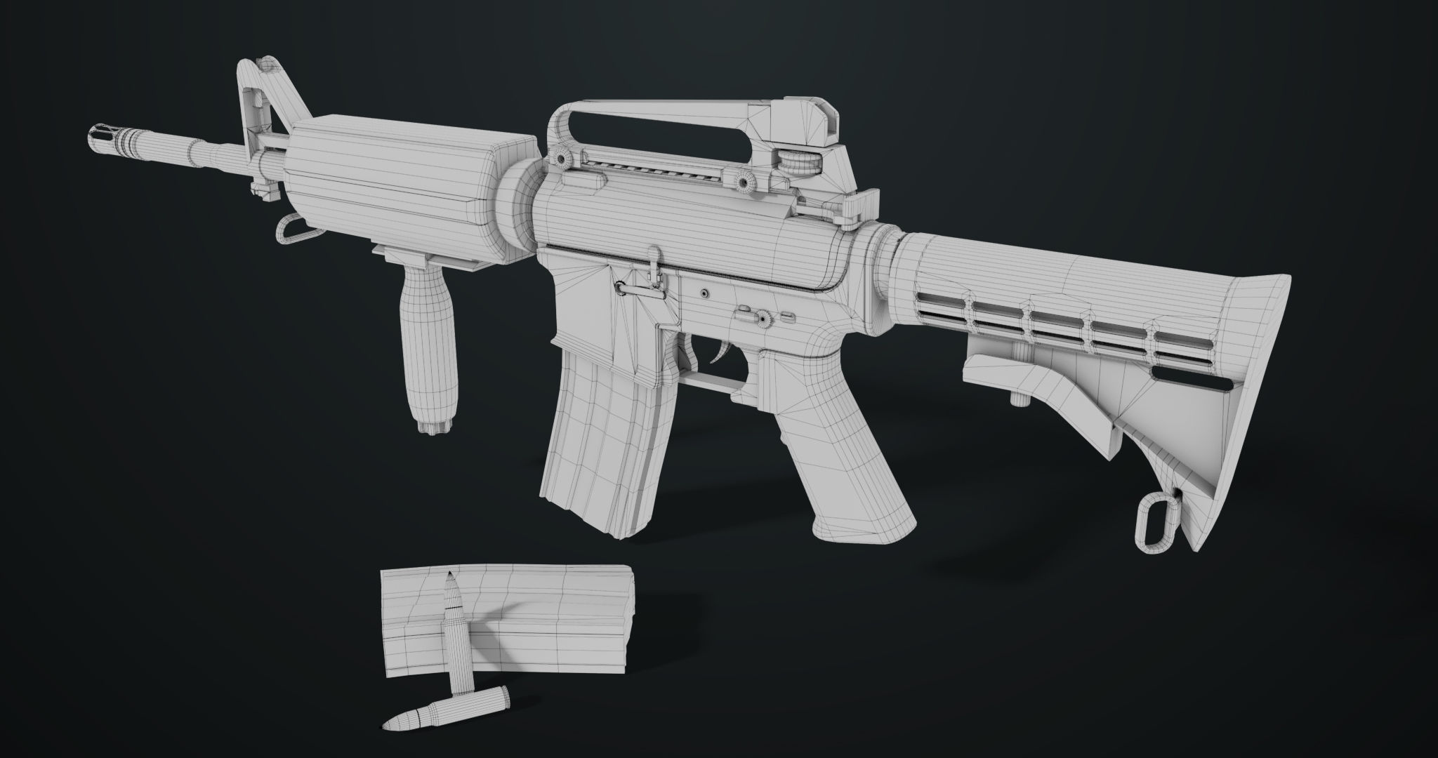 Machine Gun 09 Black All PBR Unity UE Textures Low-poly 3D model_69