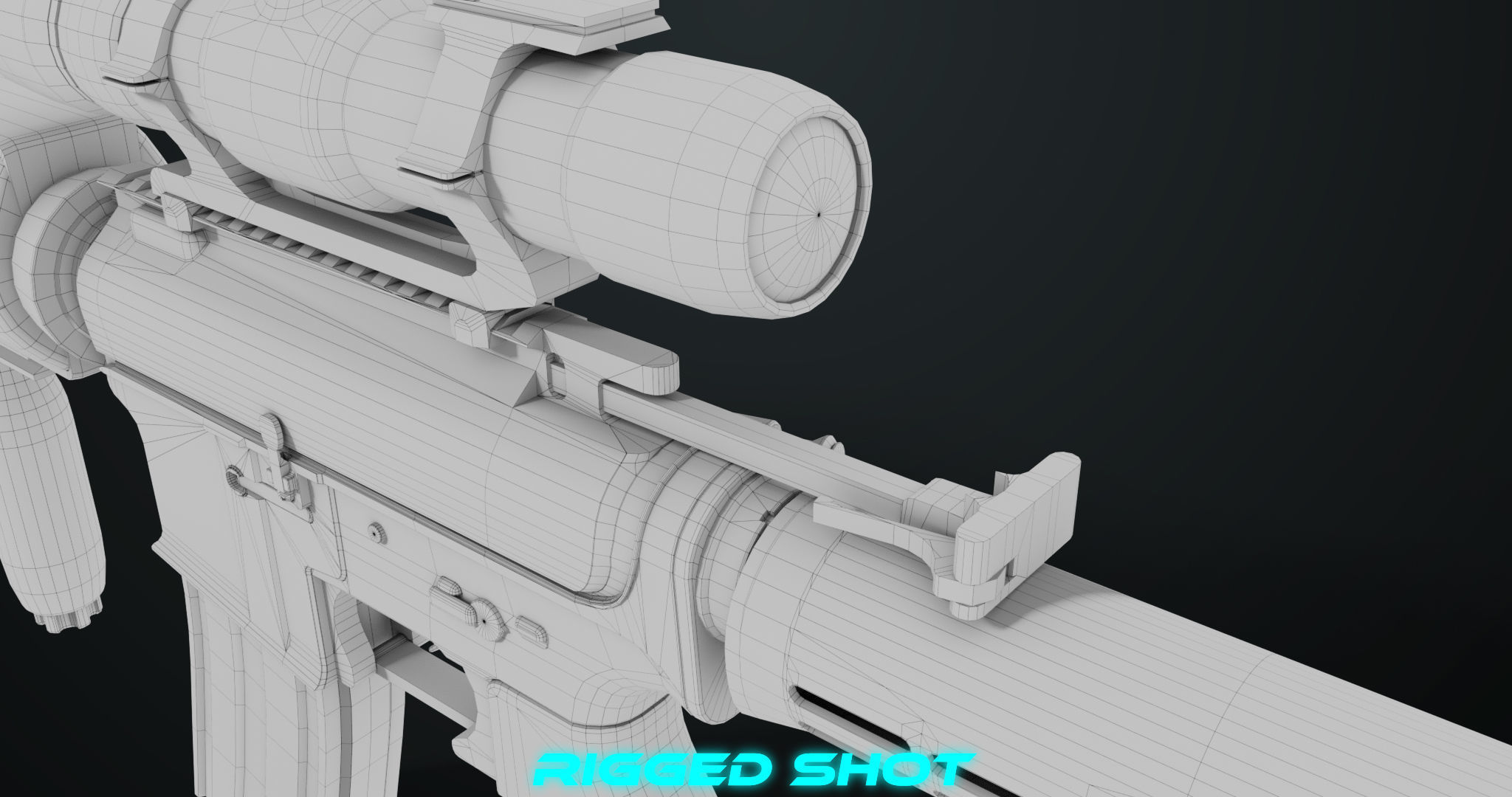 Machine Gun 09 Black All PBR Unity UE Textures Low-poly 3D model_56