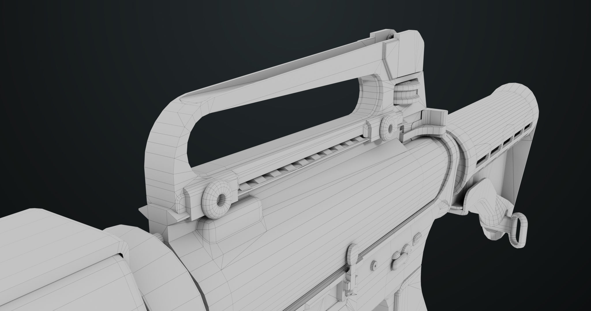 Machine Gun 09 Black All PBR Unity UE Textures Low-poly 3D model_71