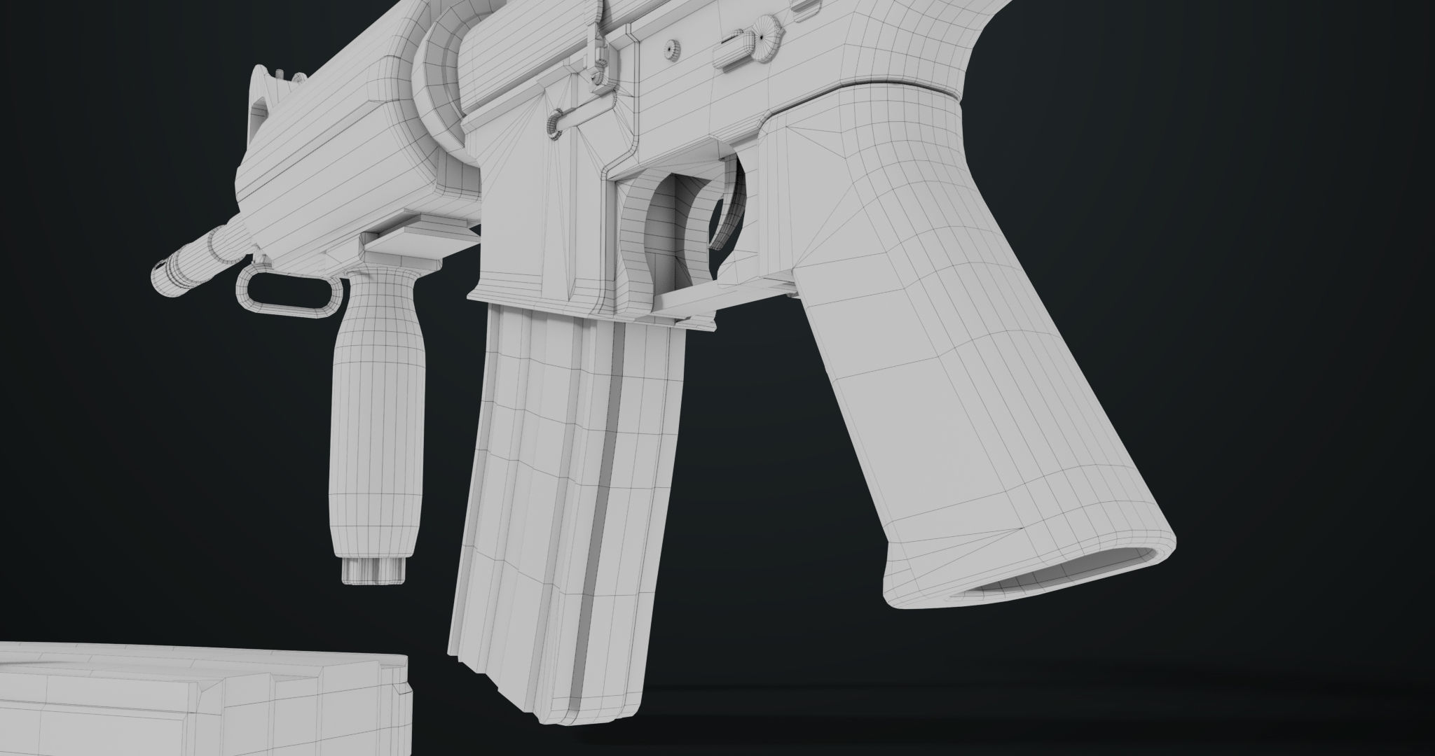 Machine Gun 09 Black All PBR Unity UE Textures Low-poly 3D model_47