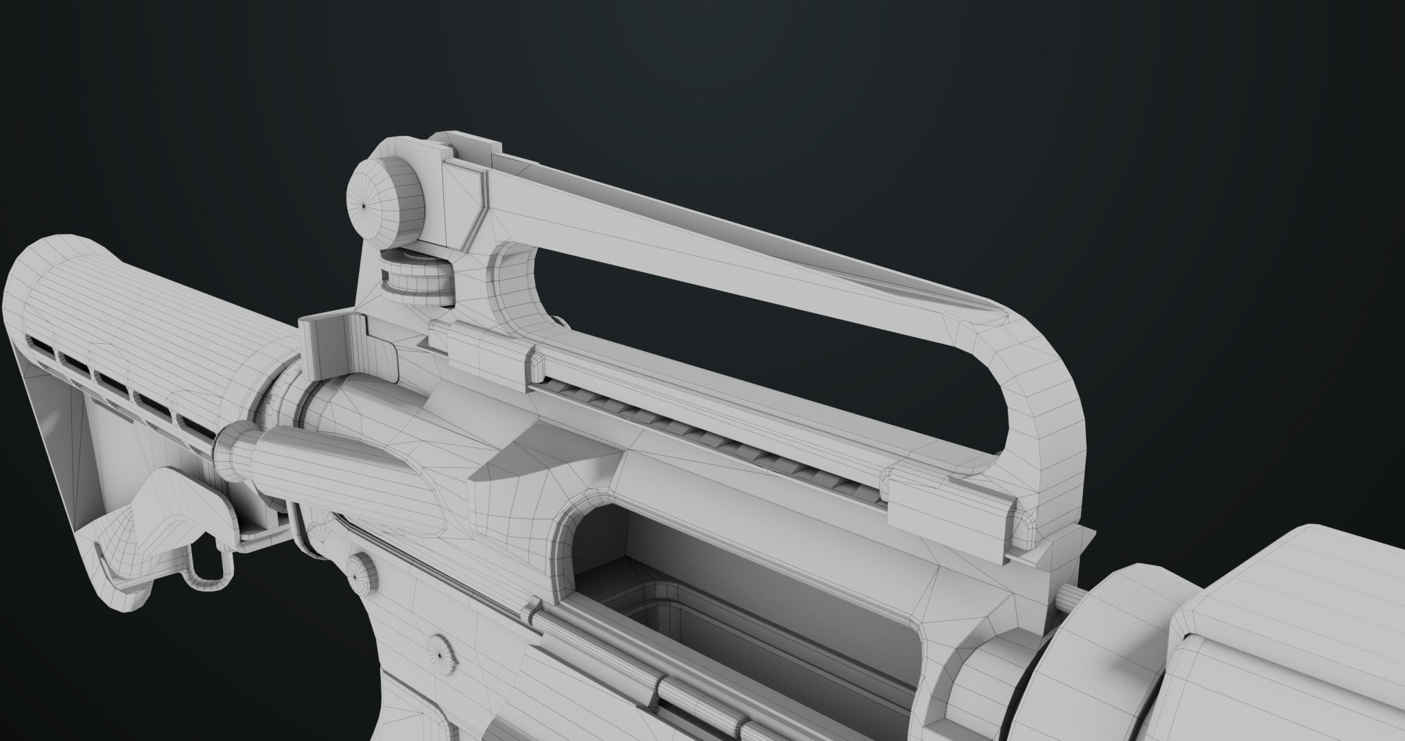 Machine Gun 09 Black All PBR Unity UE Textures Low-poly 3D model_72