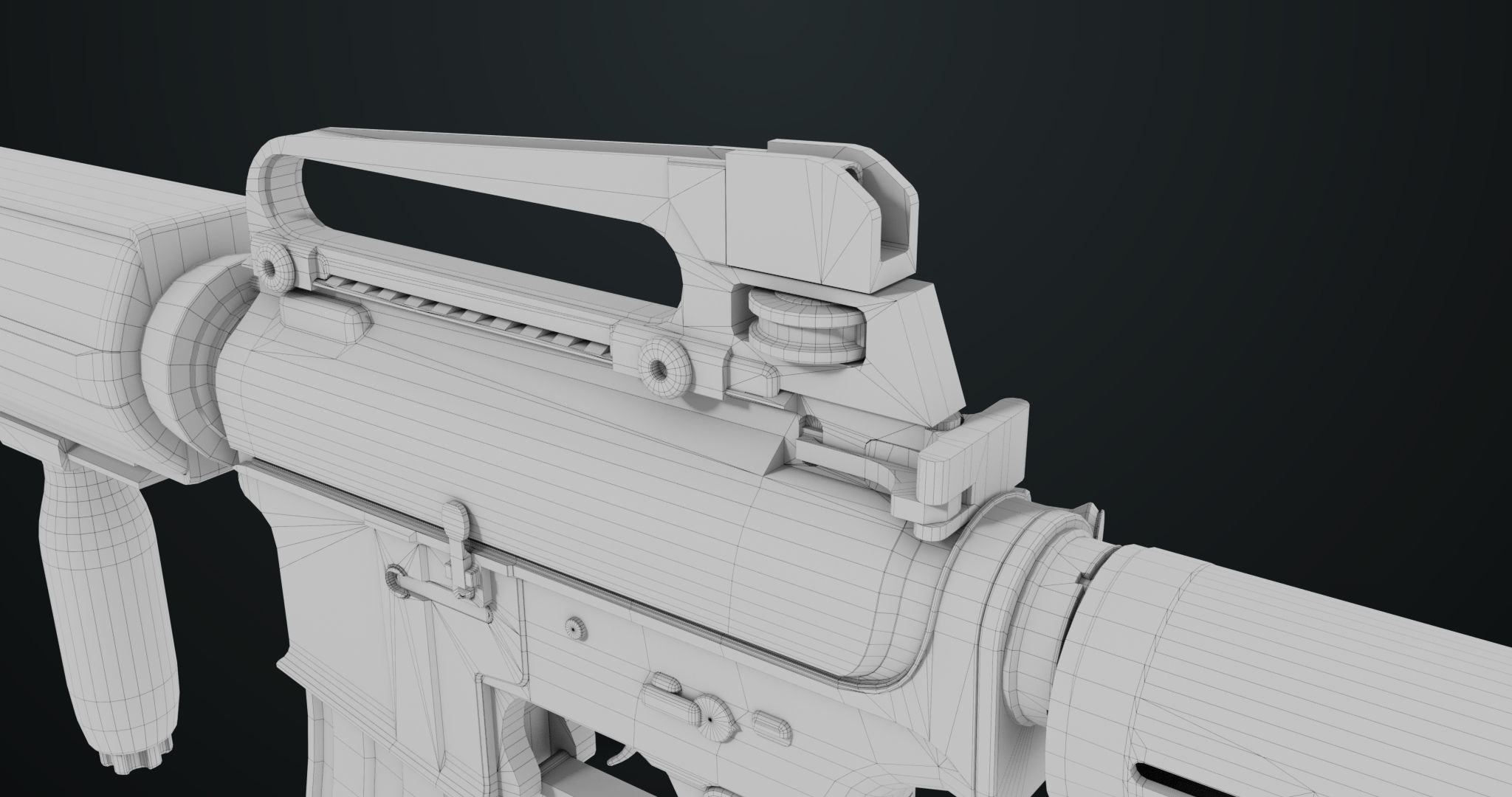 Machine Gun 09 Black All PBR Unity UE Textures Low-poly 3D model_70