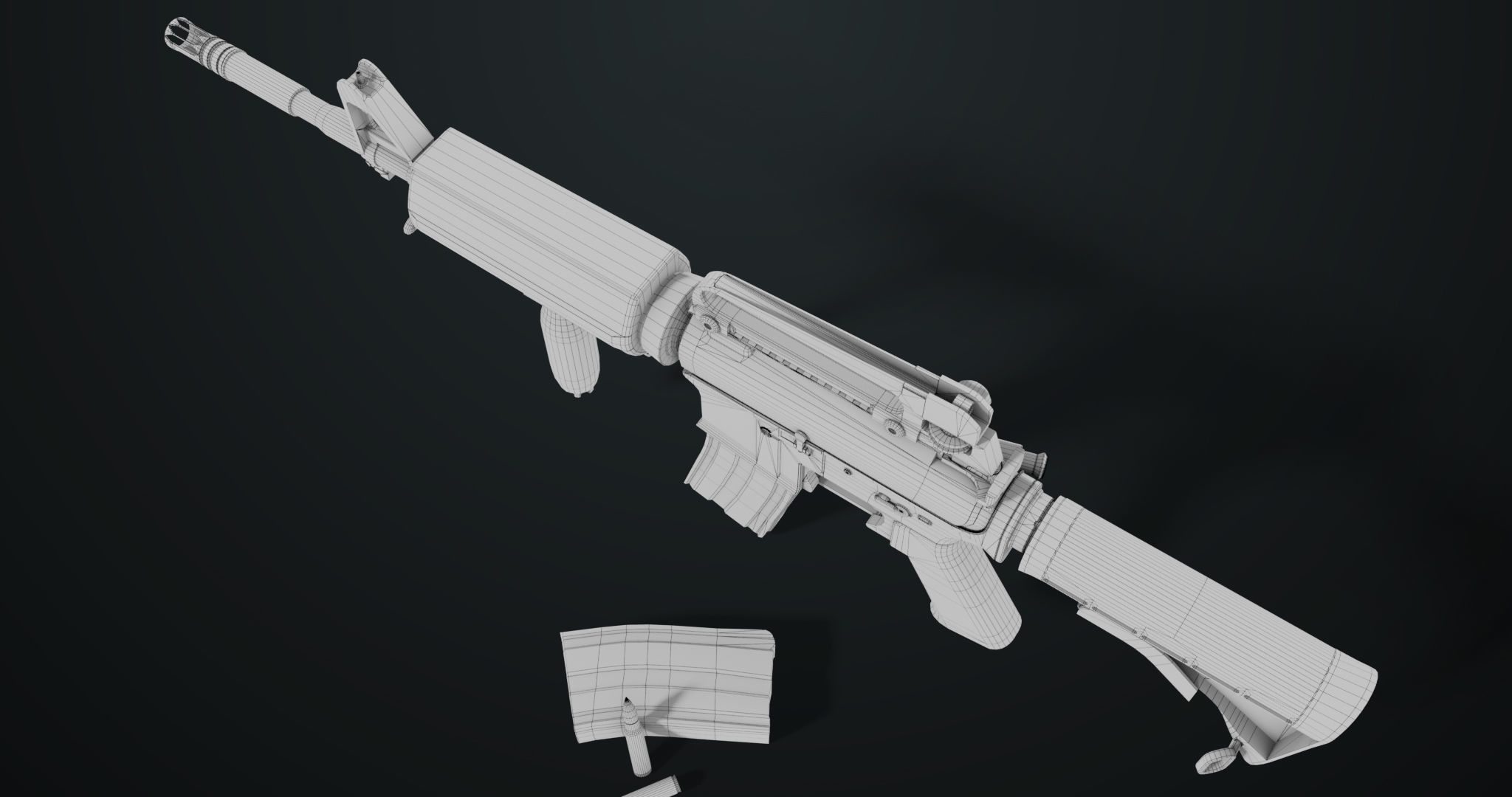 Machine Gun 09 Black All PBR Unity UE Textures Low-poly 3D model_74