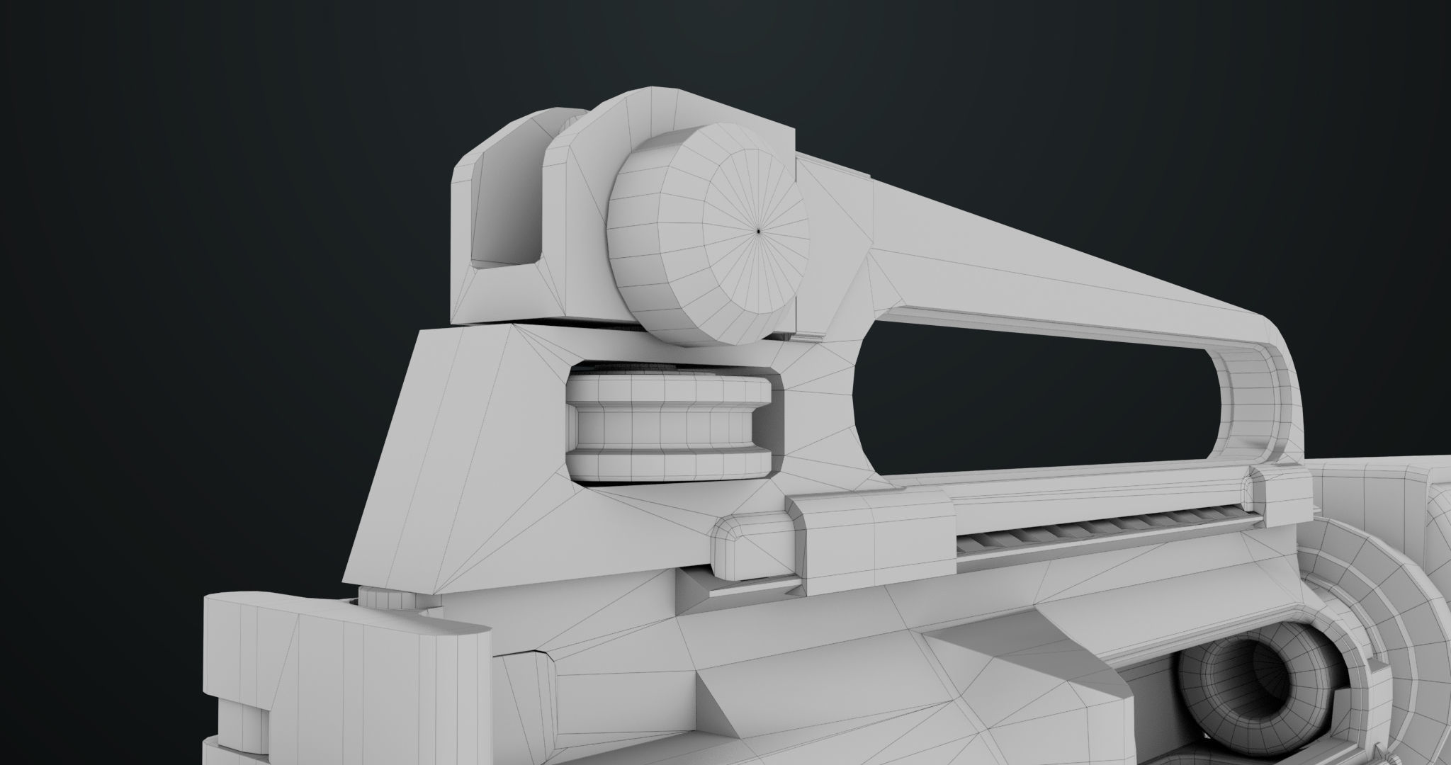 Machine Gun 09 Black All PBR Unity UE Textures Low-poly 3D model_73