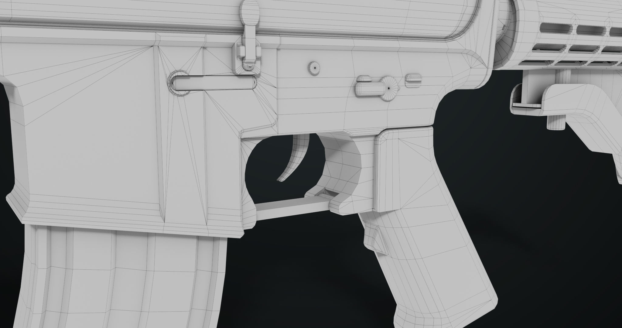 Machine Gun 09 Black All PBR Unity UE Textures Low-poly 3D model_46