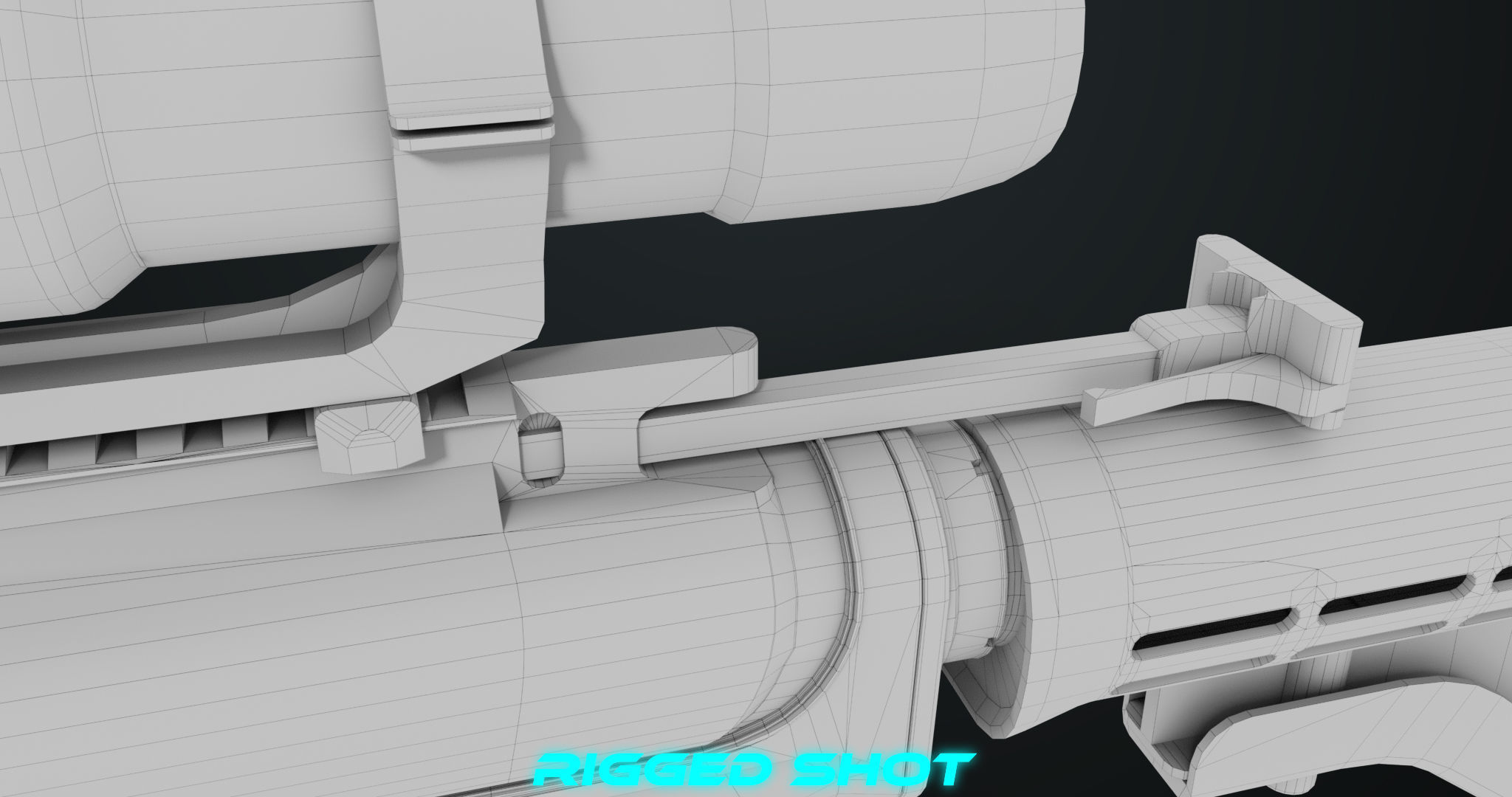 Machine Gun 09 Black All PBR Unity UE Textures Low-poly 3D model_55