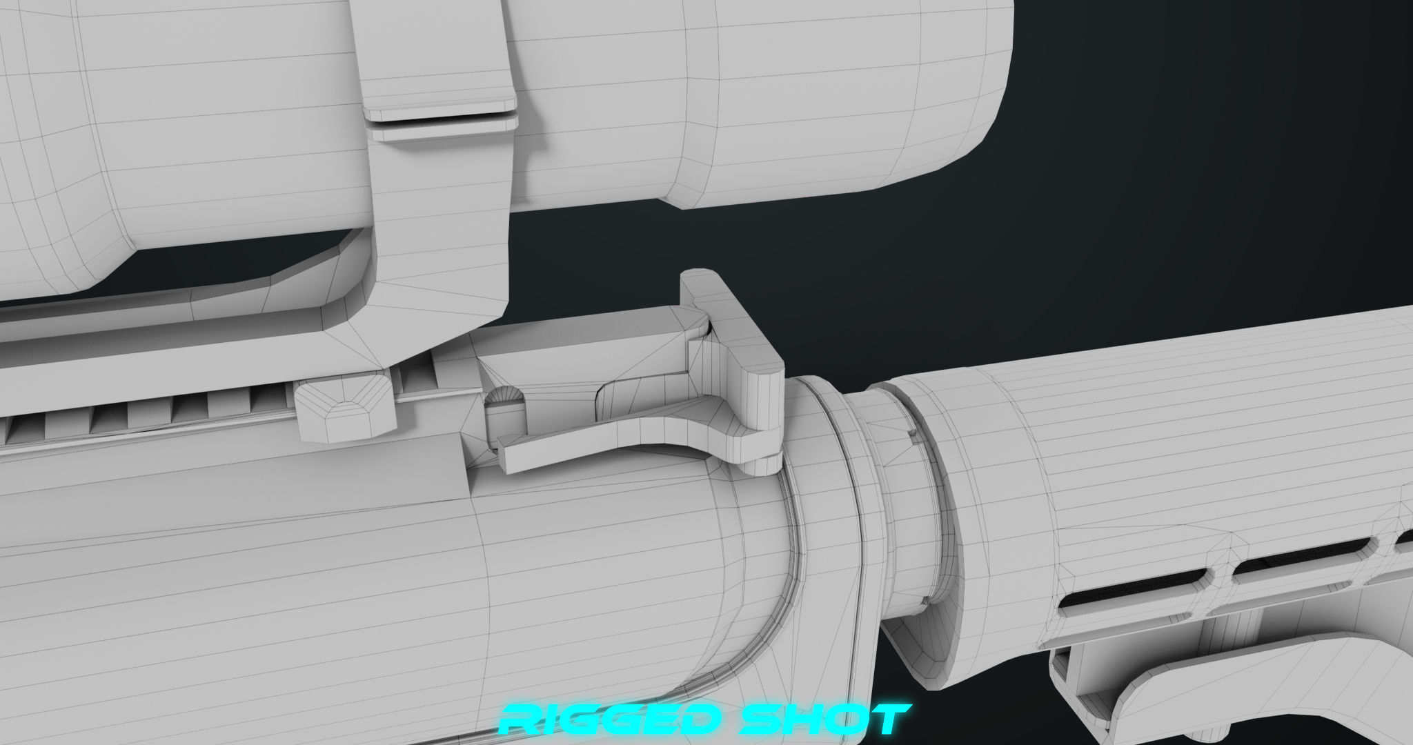 Machine Gun 09 Black All PBR Unity UE Textures Low-poly 3D model_54