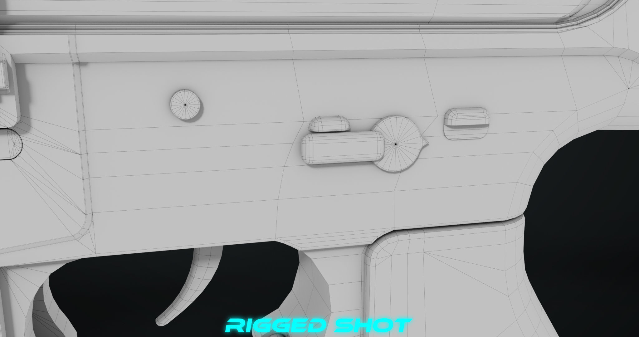 Machine Gun 09 Black All PBR Unity UE Textures Low-poly 3D model_58