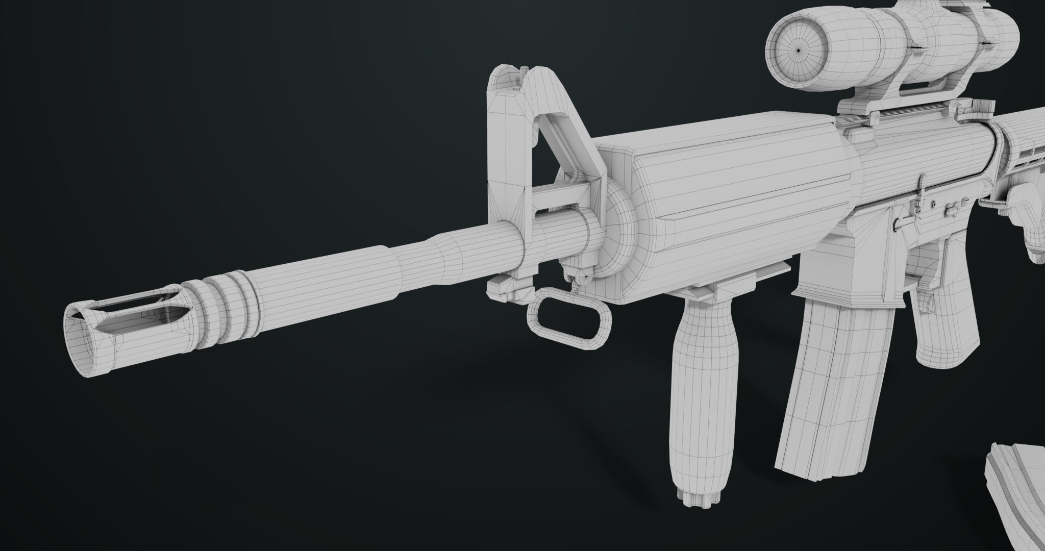 Machine Gun 09 Black All PBR Unity UE Textures Low-poly 3D model_43