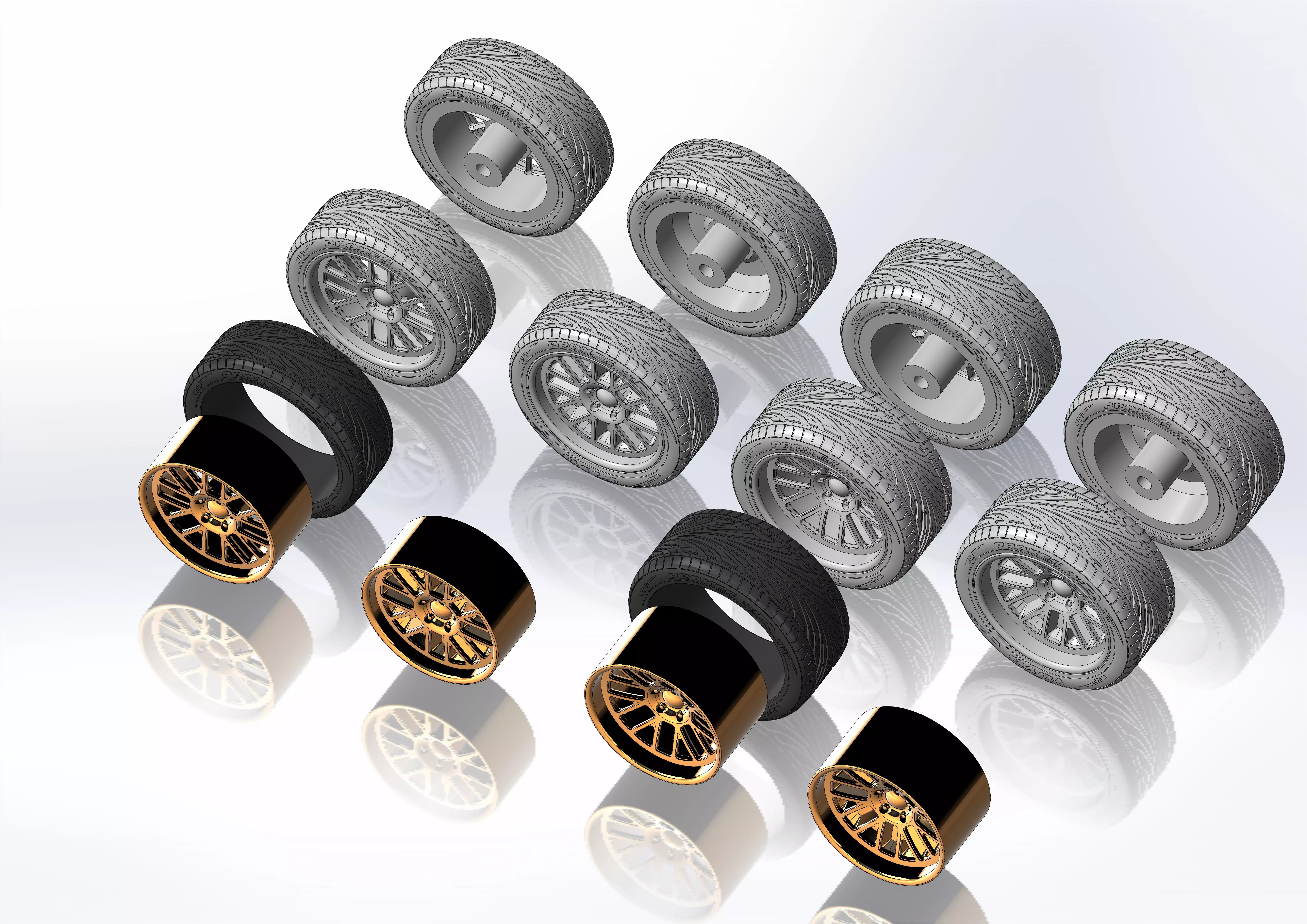 Custom wheels Boze Vortex for your scale model 3D print model_0