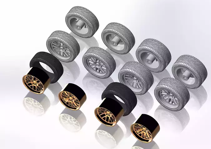 Custom wheels Boze Vortex for your scale model 3D print model