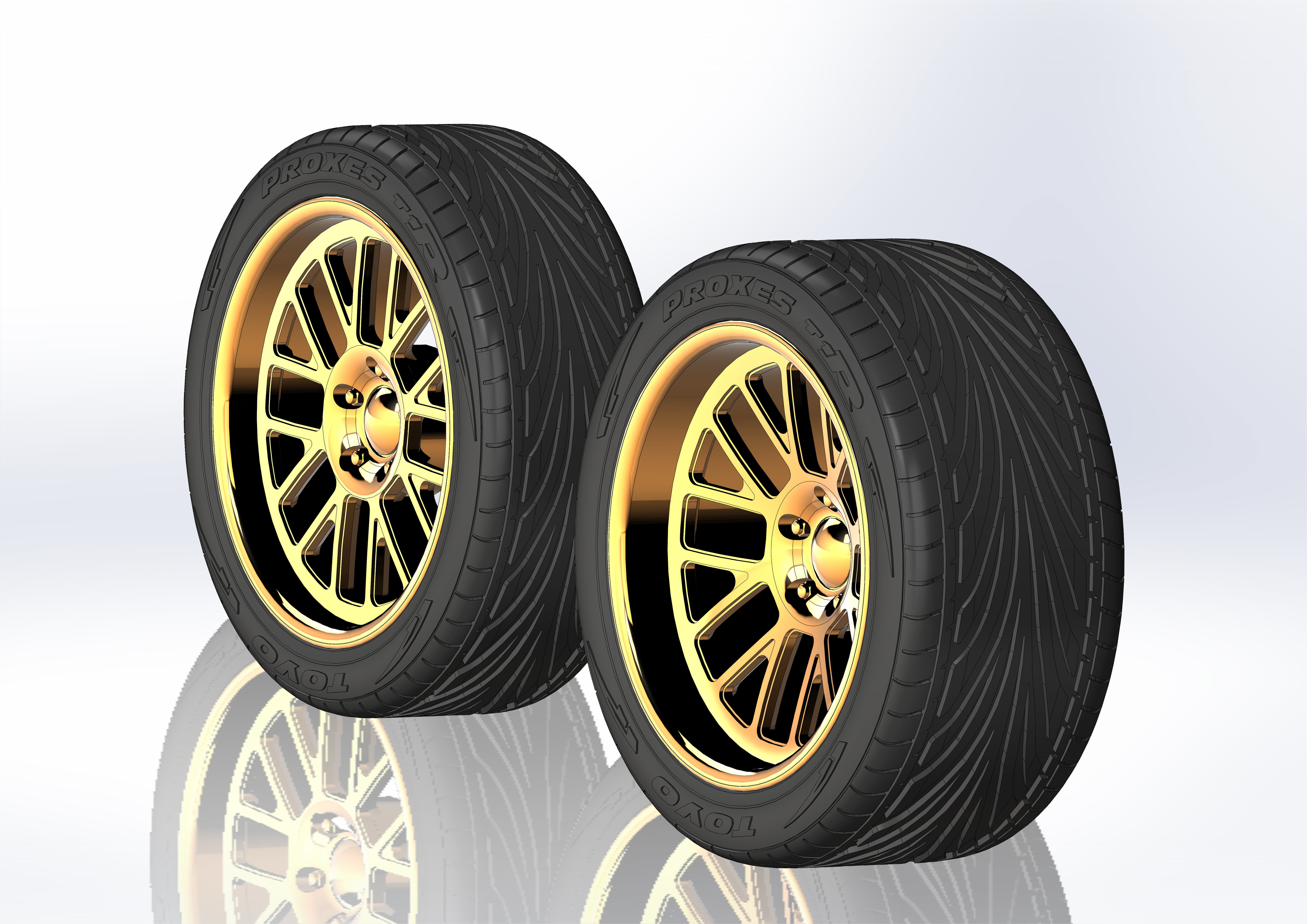 Custom wheels Boze Vortex for your scale model 3D print model_2