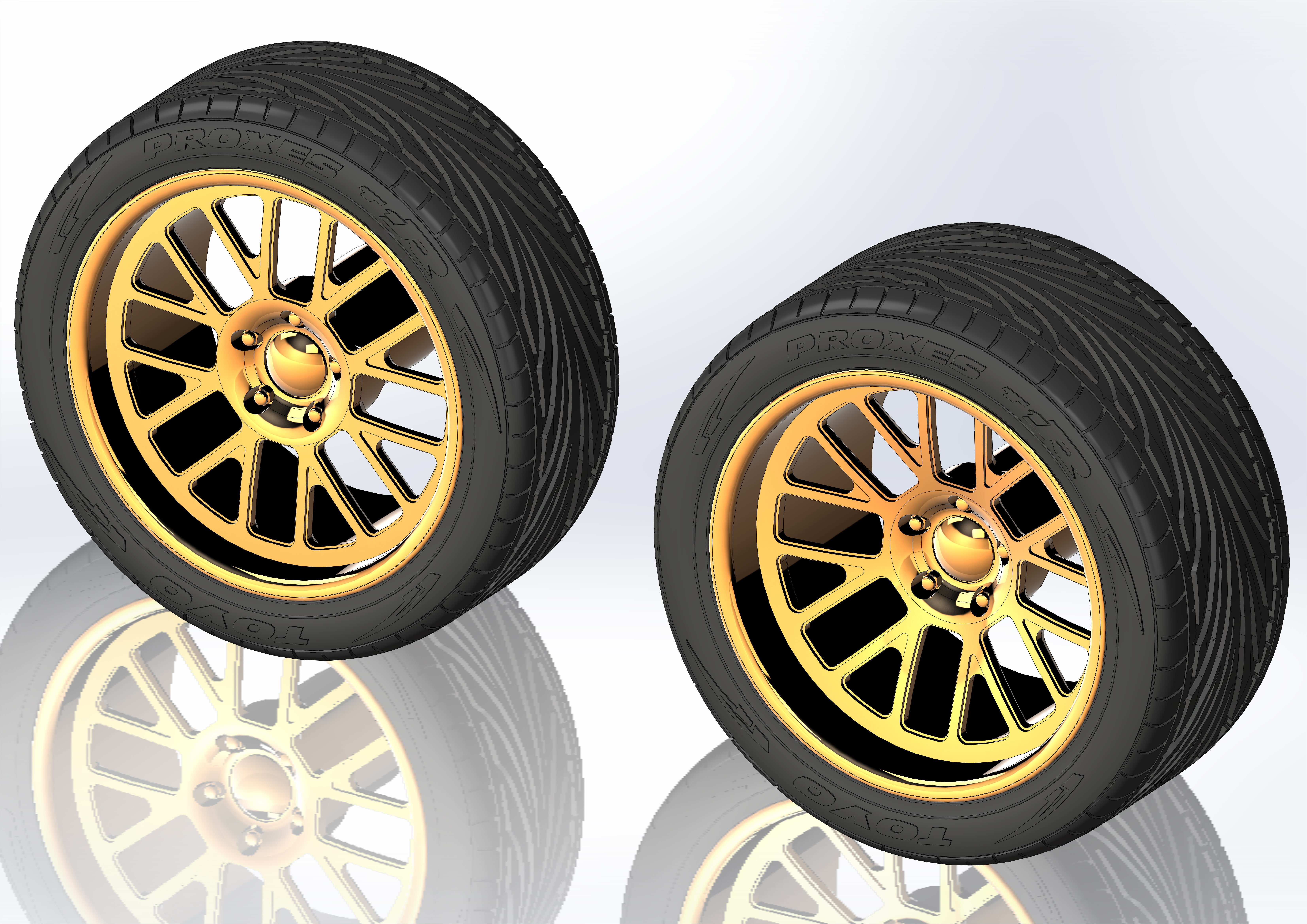 Custom wheels Boze Vortex for your scale model 3D print model_1