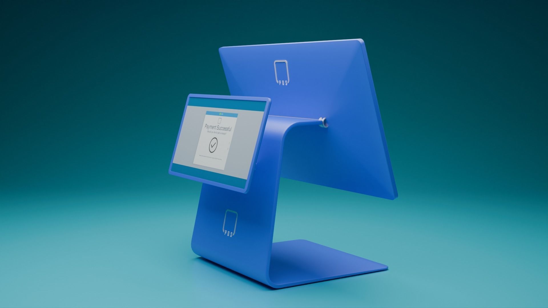 Modern POS Machine  3D model_3