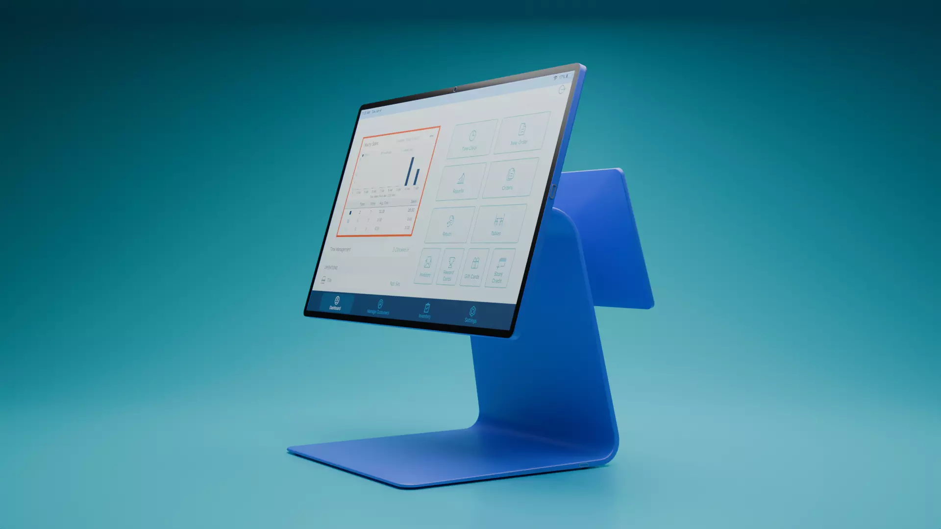 Modern POS Machine  3D model_0