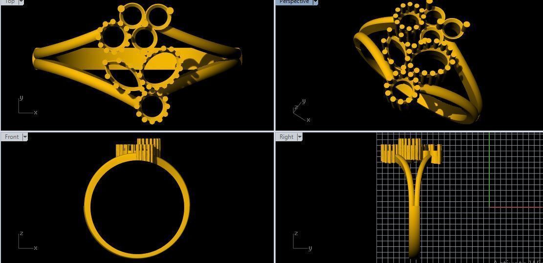 Cluster Ring 3dm file 3D print model_5