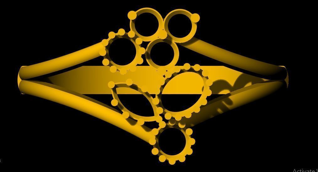 Cluster Ring 3dm file 3D print model_6