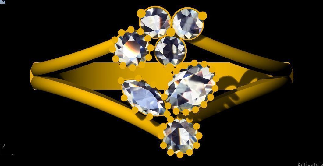 Cluster Ring 3dm file 3D print model_2