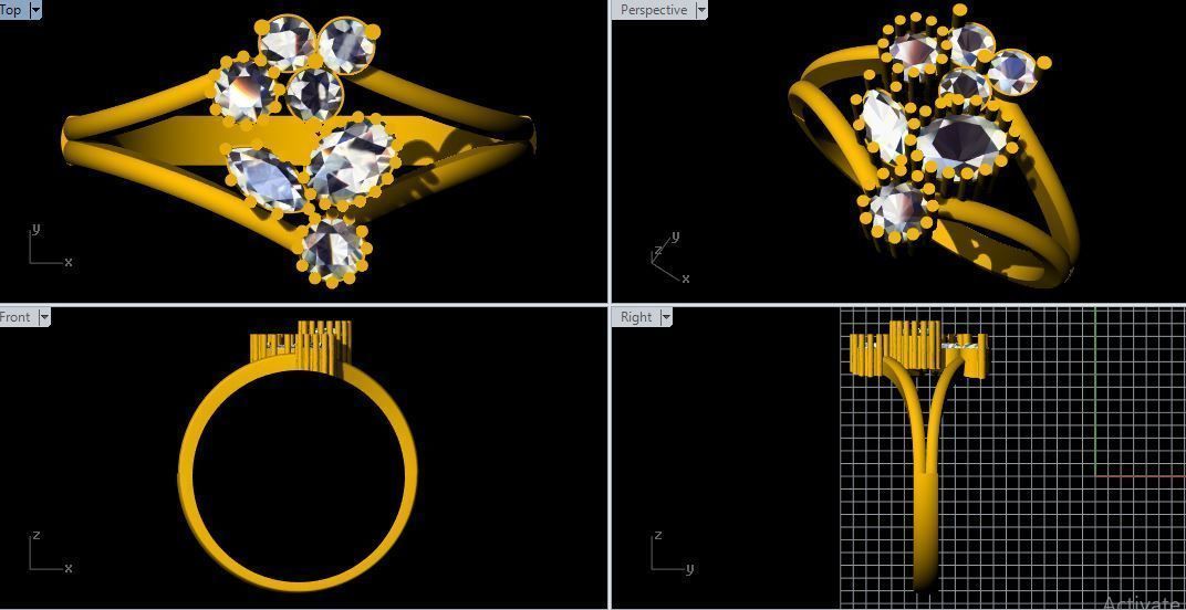 Cluster Ring 3dm file 3D print model_1