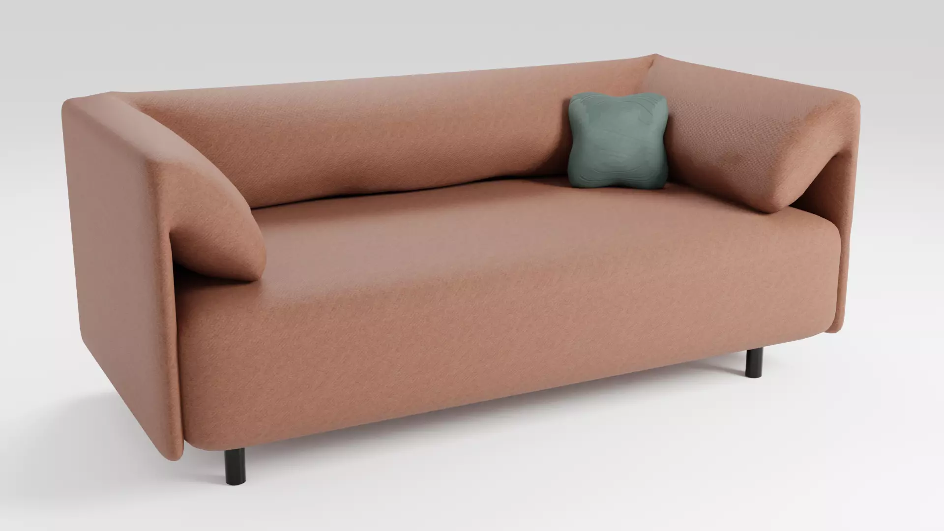 Luxurious sofa in brown tones of European design 3D model_0