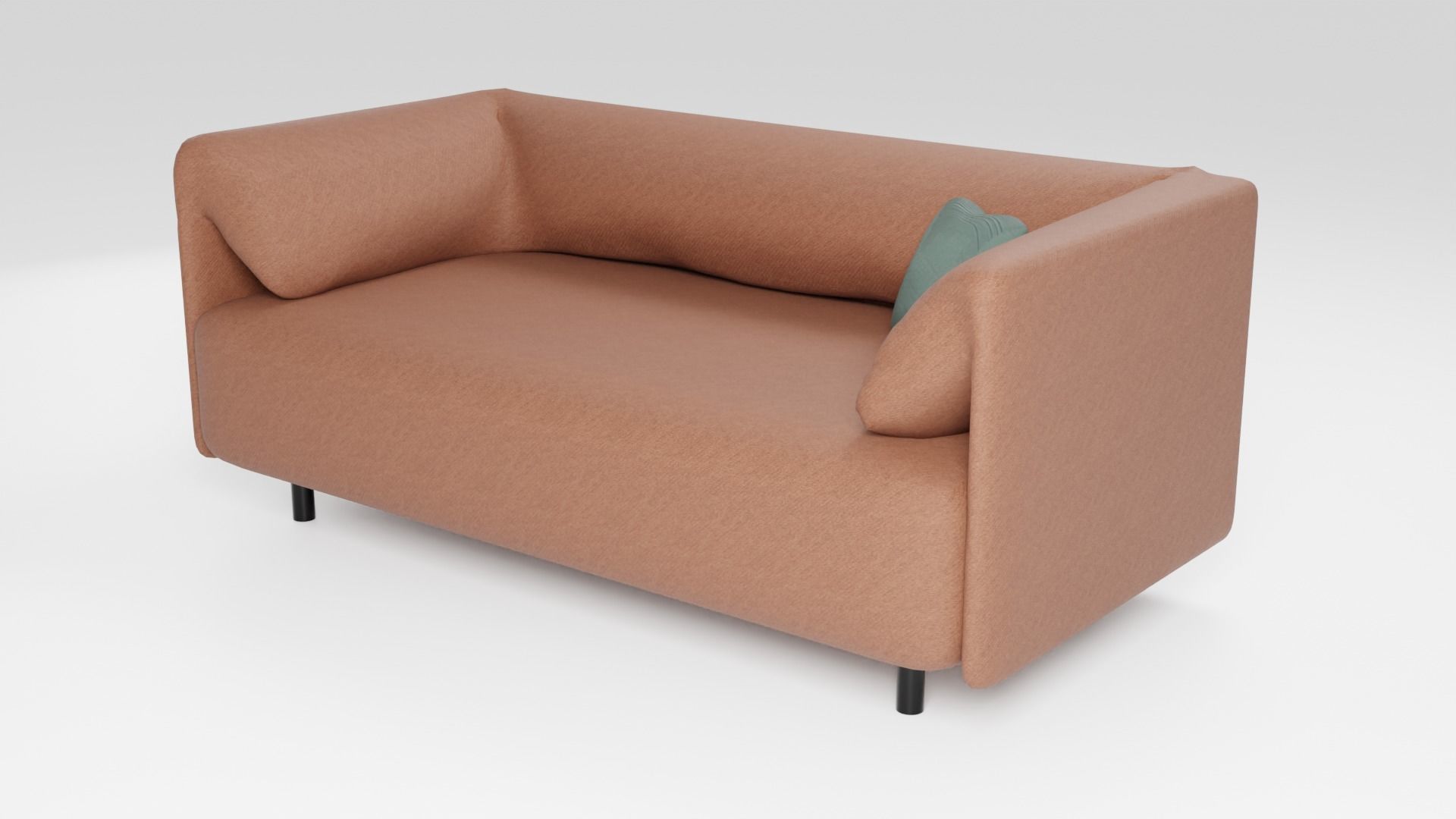 Luxurious sofa in brown tones of European design 3D model_4
