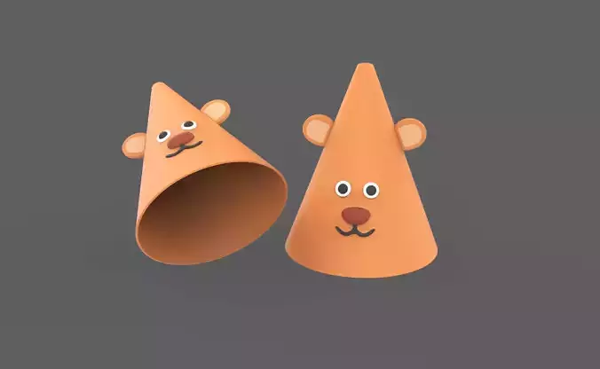 Funny Animal Bear Birthday Hats for Childrens