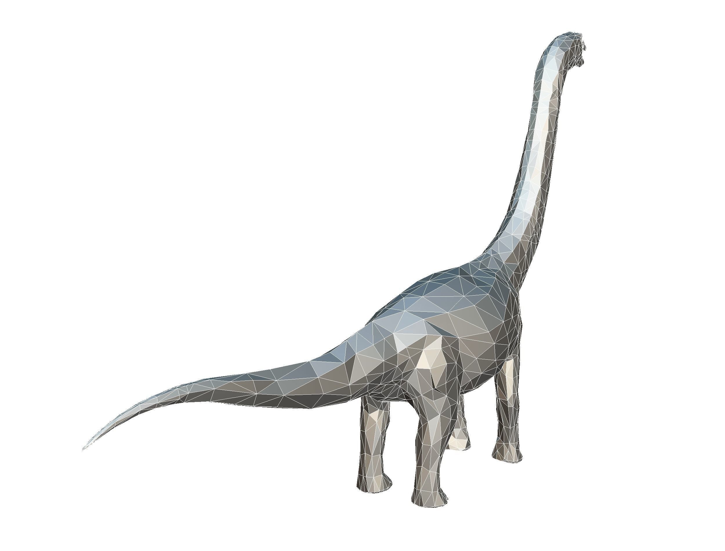 Dinosaur Puert Lowpoly Art Style Animal Low-poly 3D model_35