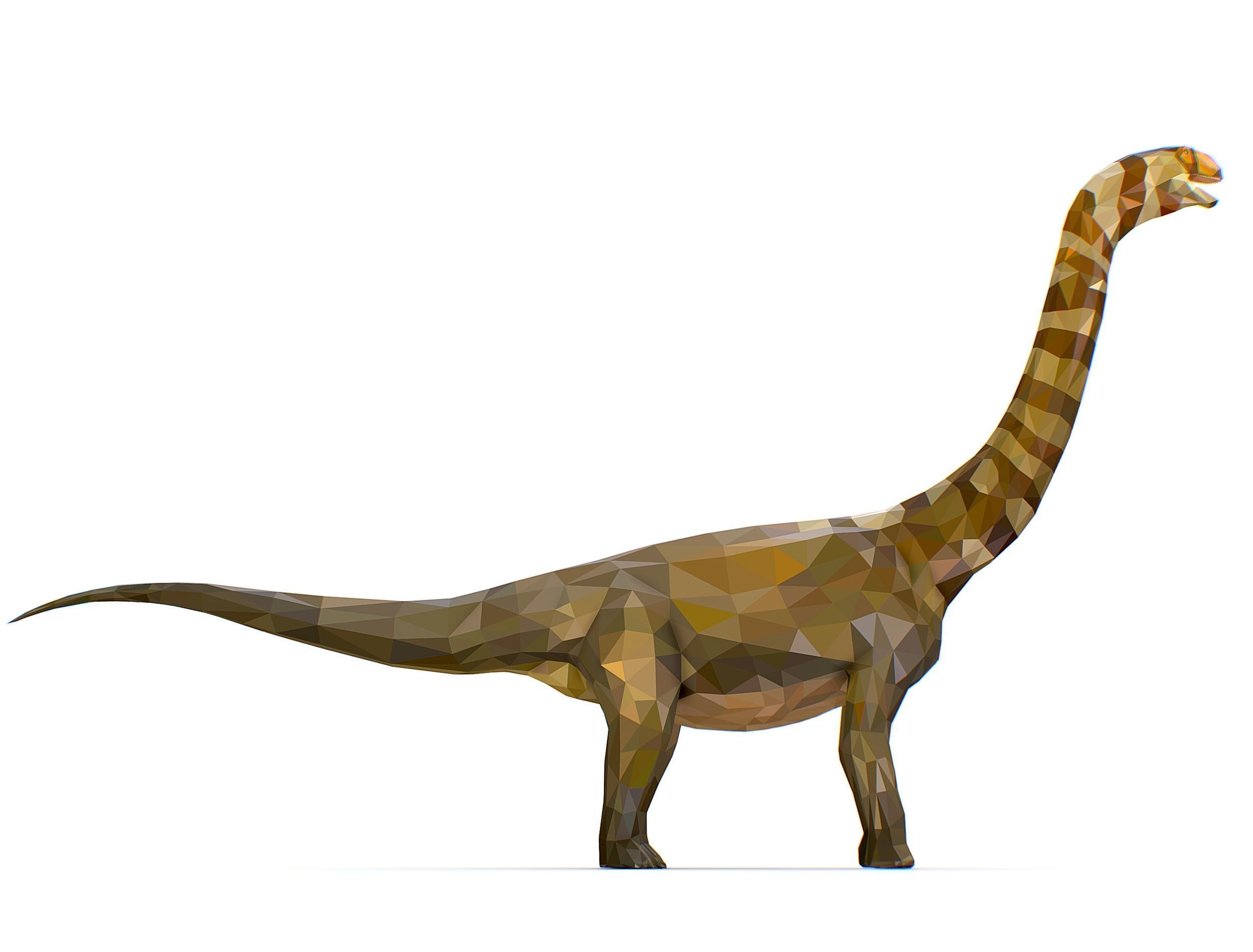 Dinosaur Puert Lowpoly Art Style Animal Low-poly 3D model_10