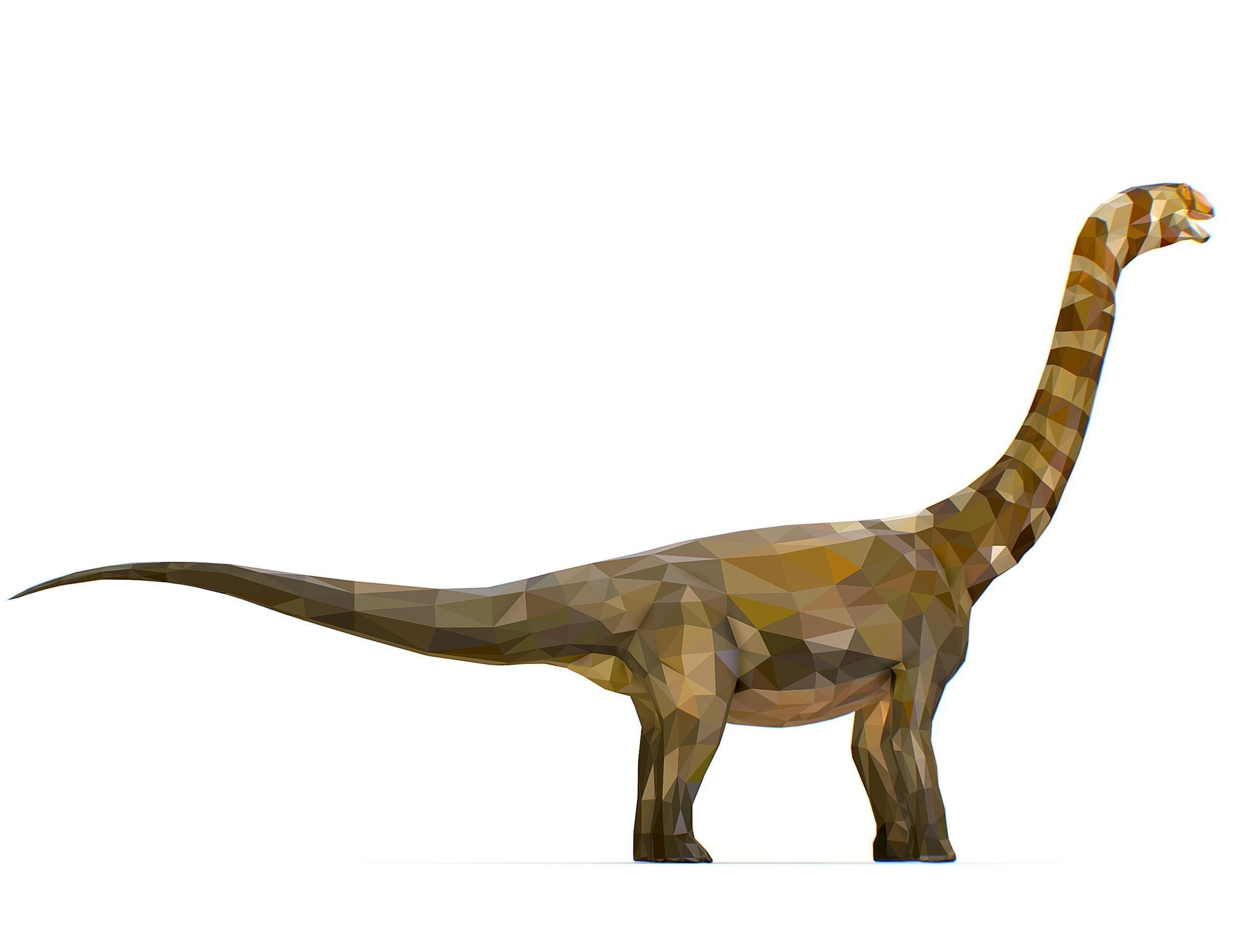 Dinosaur Puert Lowpoly Art Style Animal Low-poly 3D model_11