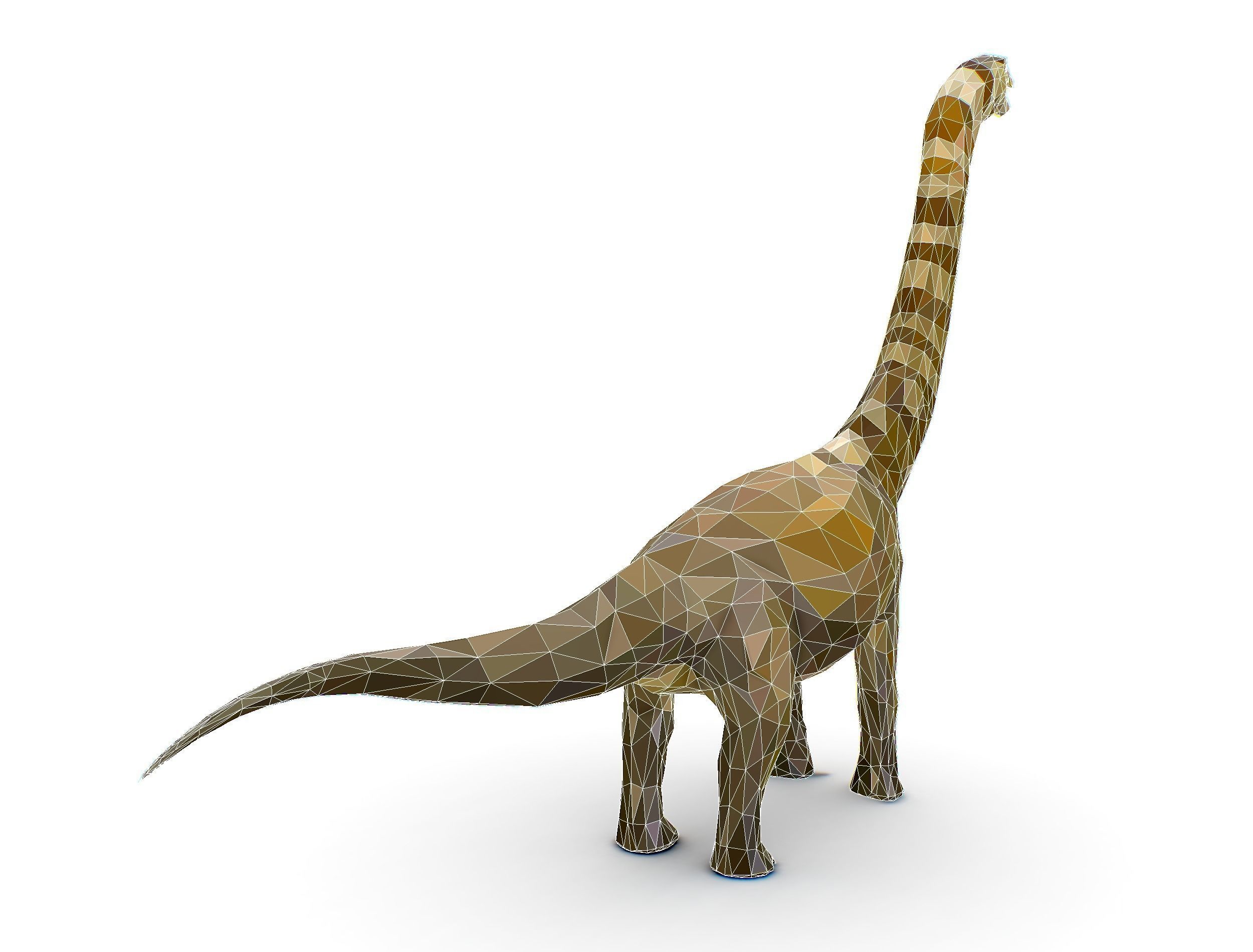 Dinosaur Puert Lowpoly Art Style Animal Low-poly 3D model_34