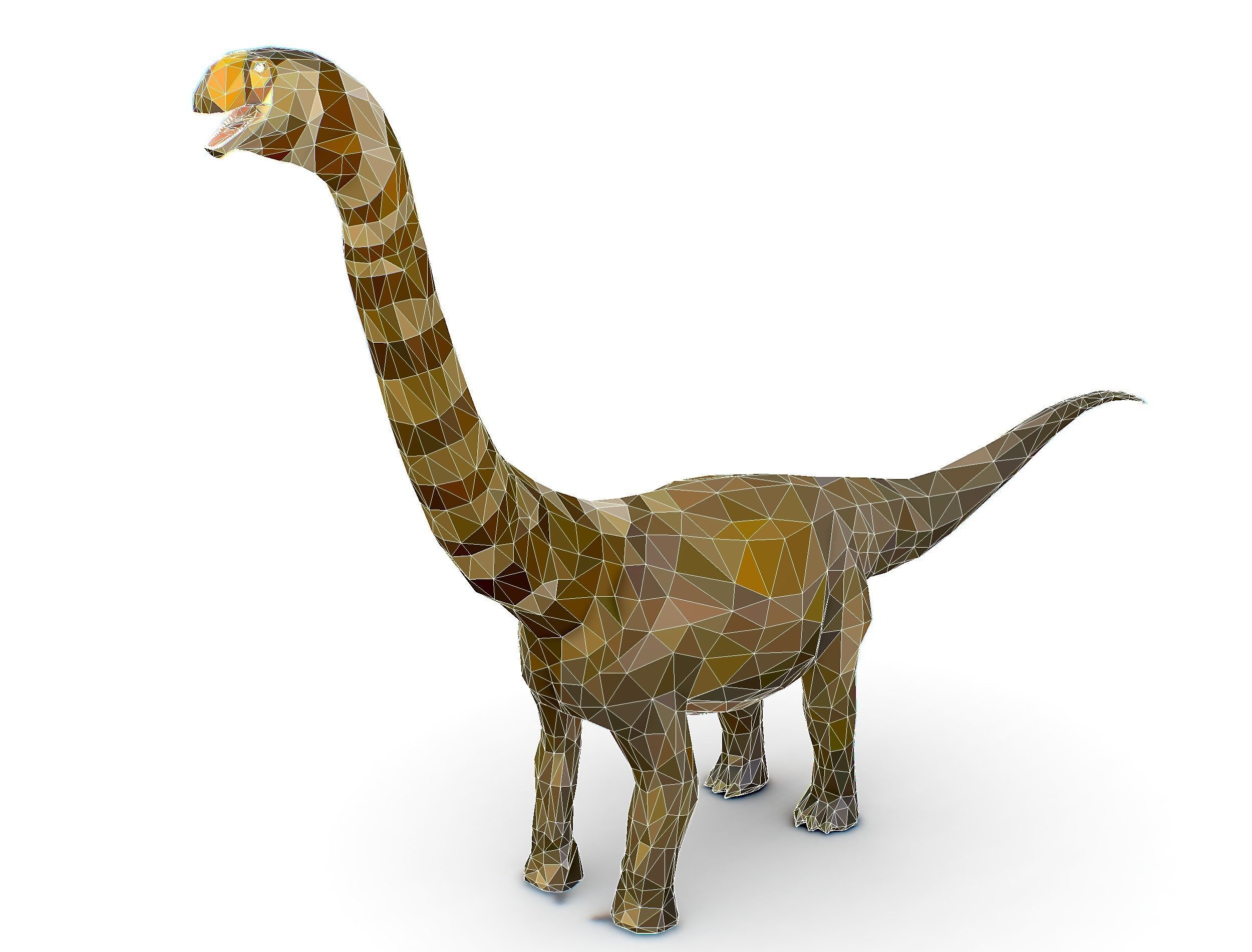 Dinosaur Puert Lowpoly Art Style Animal Low-poly 3D model_32