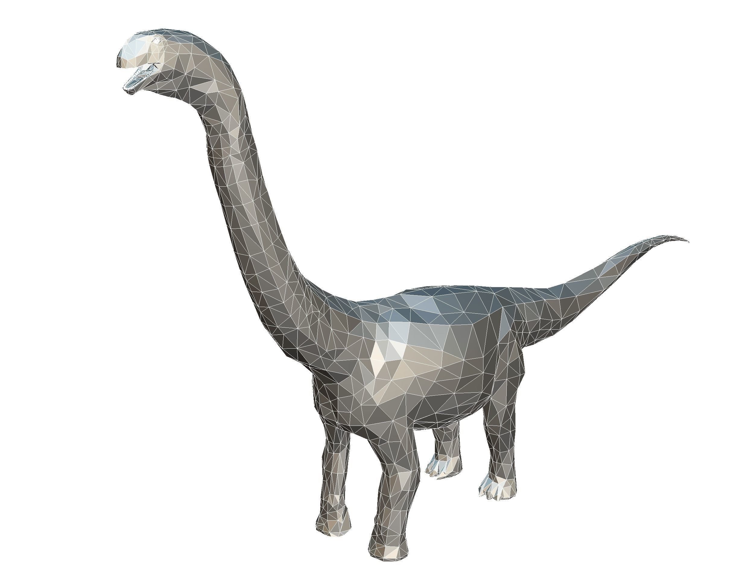 Dinosaur Puert Lowpoly Art Style Animal Low-poly 3D model_33