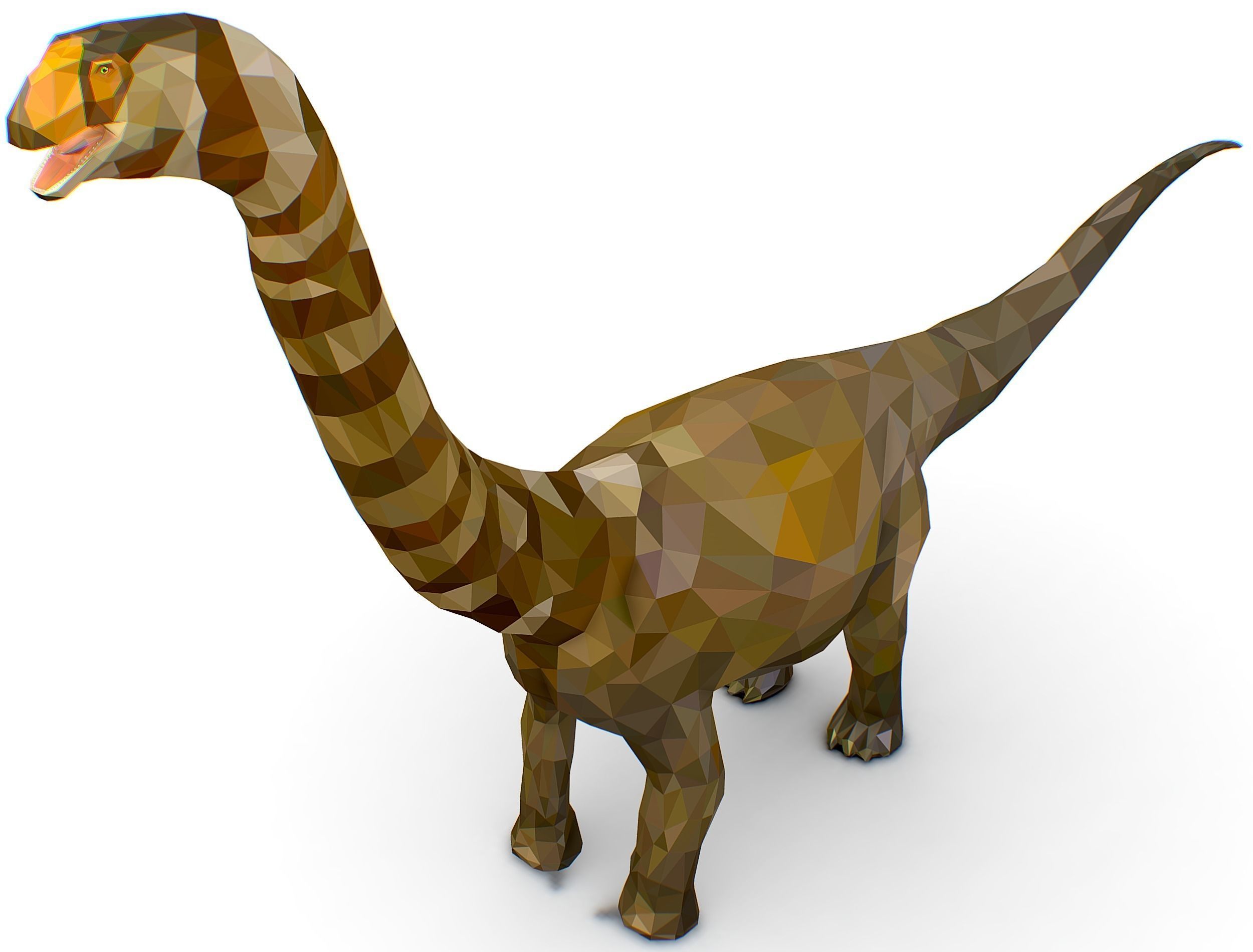 Dinosaur Puert Lowpoly Art Style Animal Low-poly 3D model_28