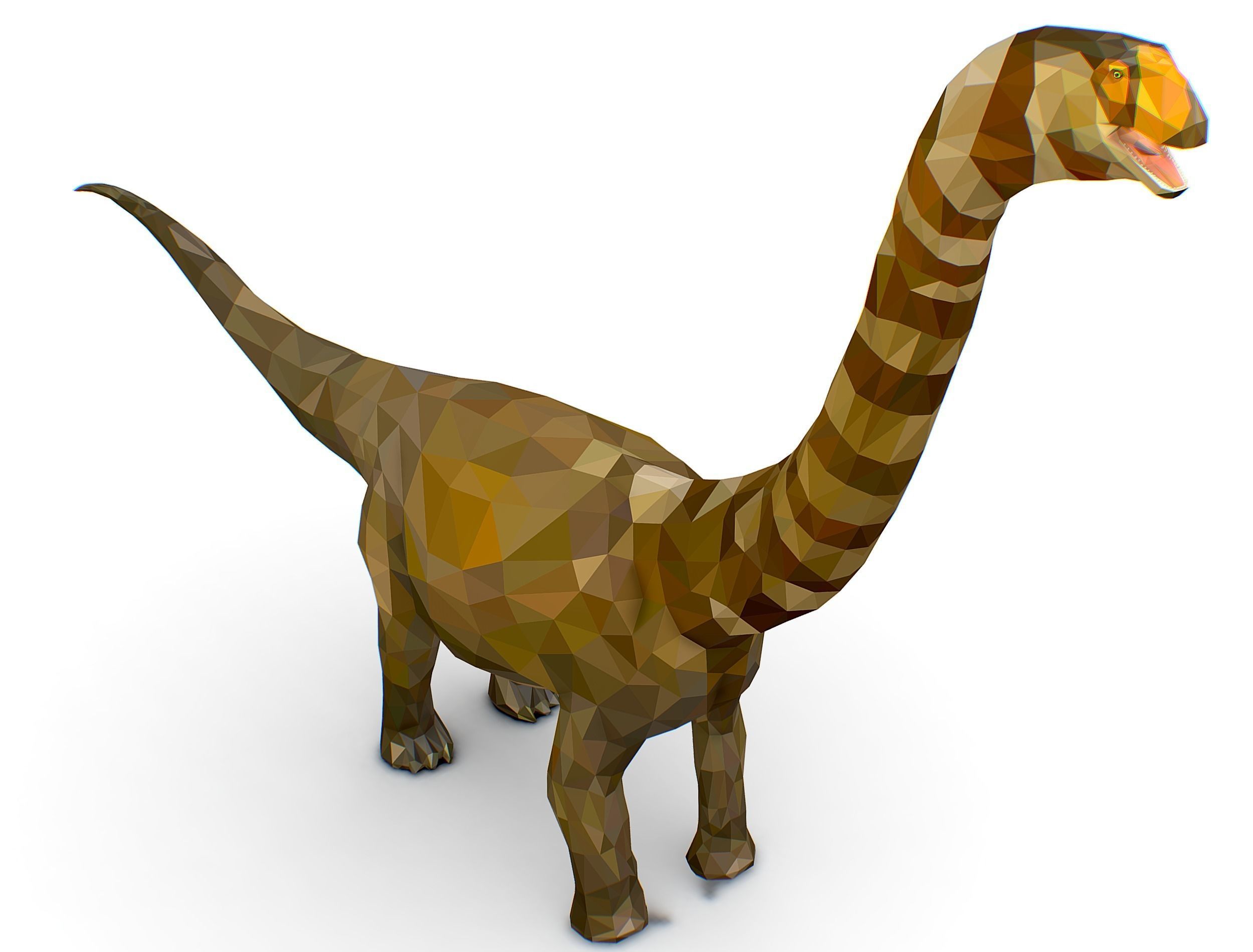 Dinosaur Puert Lowpoly Art Style Animal Low-poly 3D model_29