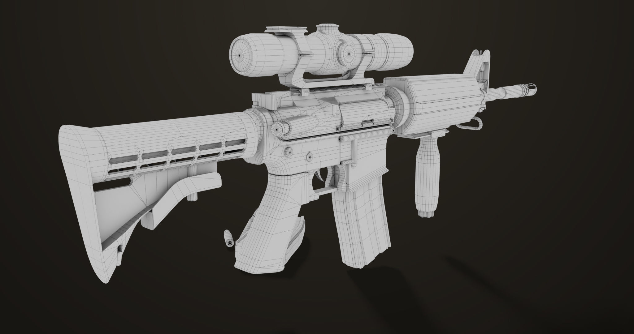 Machine Gun09 Brown All PBR unity UE Textures Low-poly 3D model_41