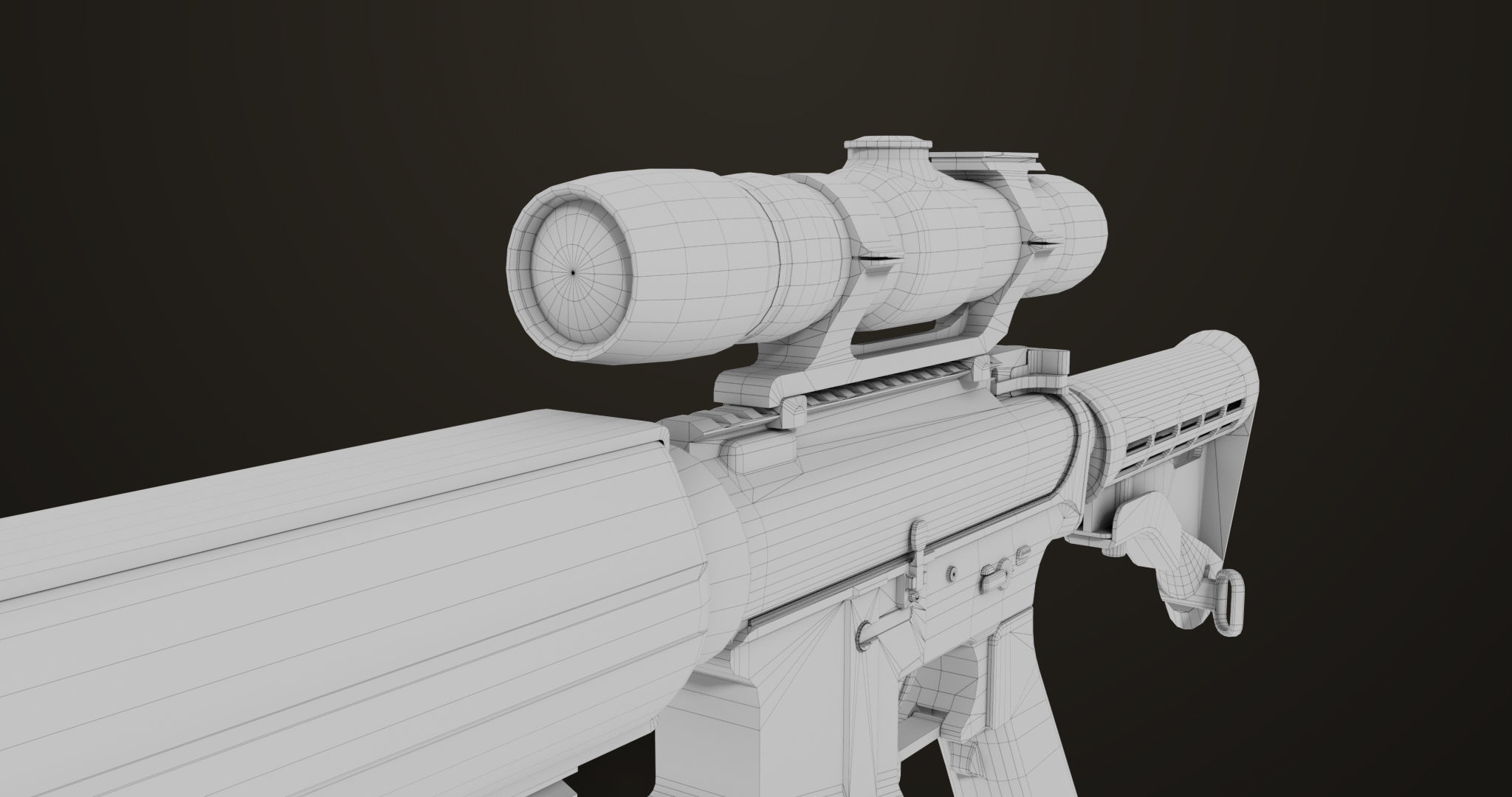 Machine Gun09 Brown All PBR unity UE Textures Low-poly 3D model_45