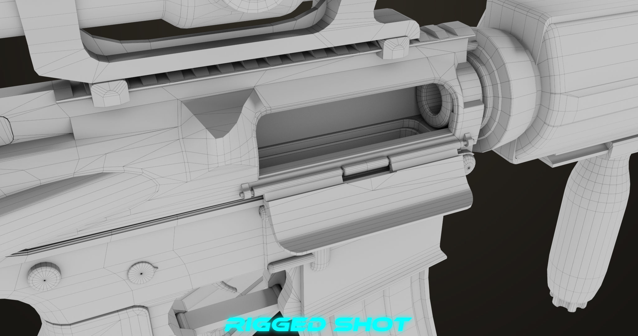 Machine Gun09 Brown All PBR unity UE Textures Low-poly 3D model_67