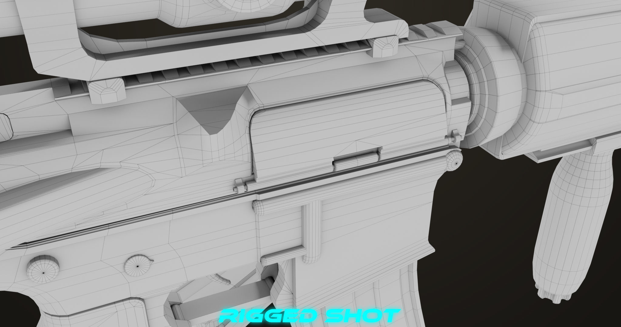 Machine Gun09 Brown All PBR unity UE Textures Low-poly 3D model_66