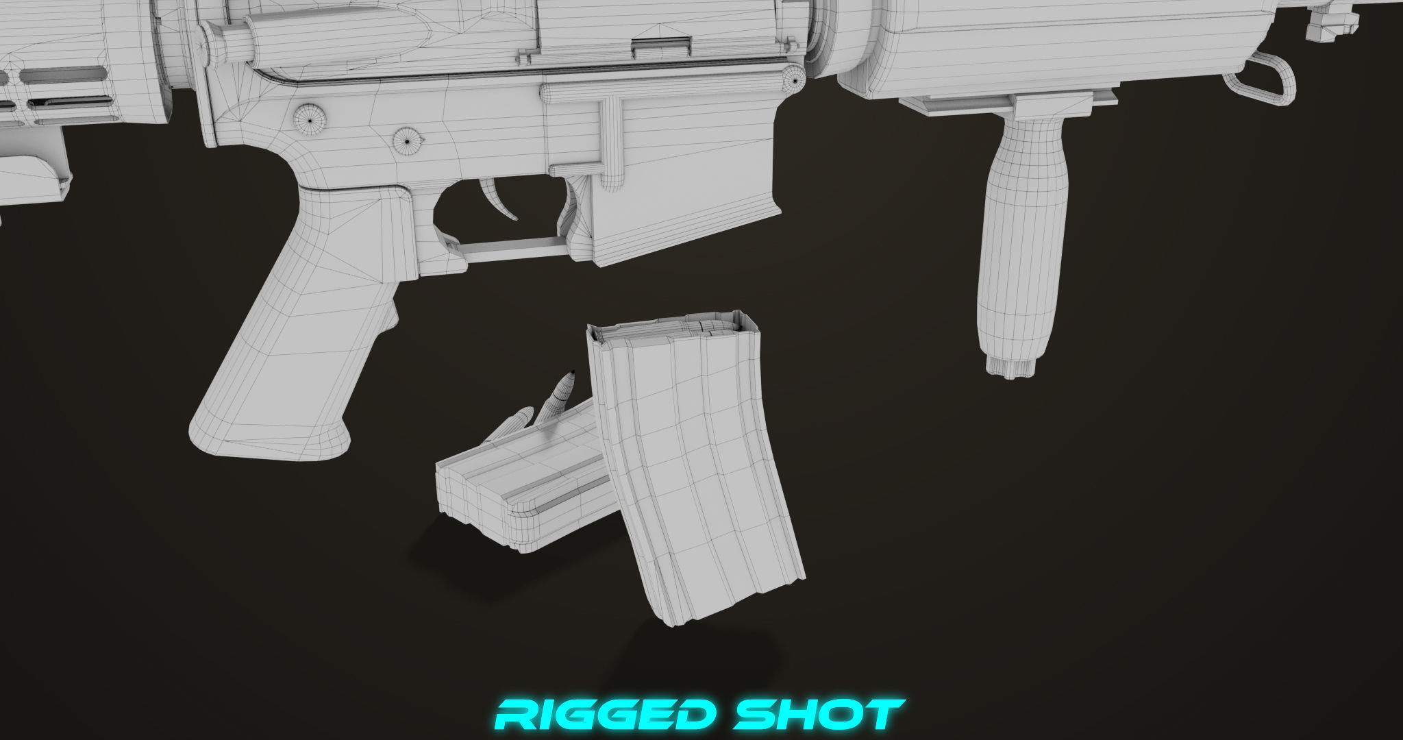 Machine Gun09 Brown All PBR unity UE Textures Low-poly 3D model_65