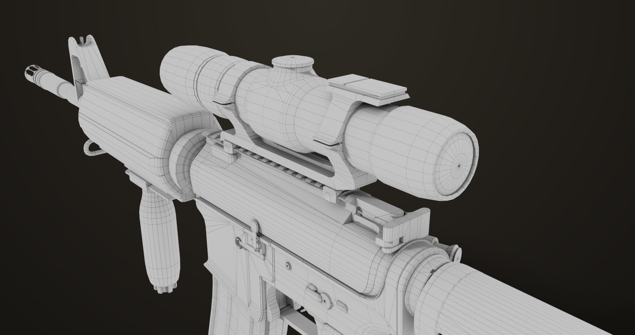 Machine Gun09 Brown All PBR unity UE Textures Low-poly 3D model_44