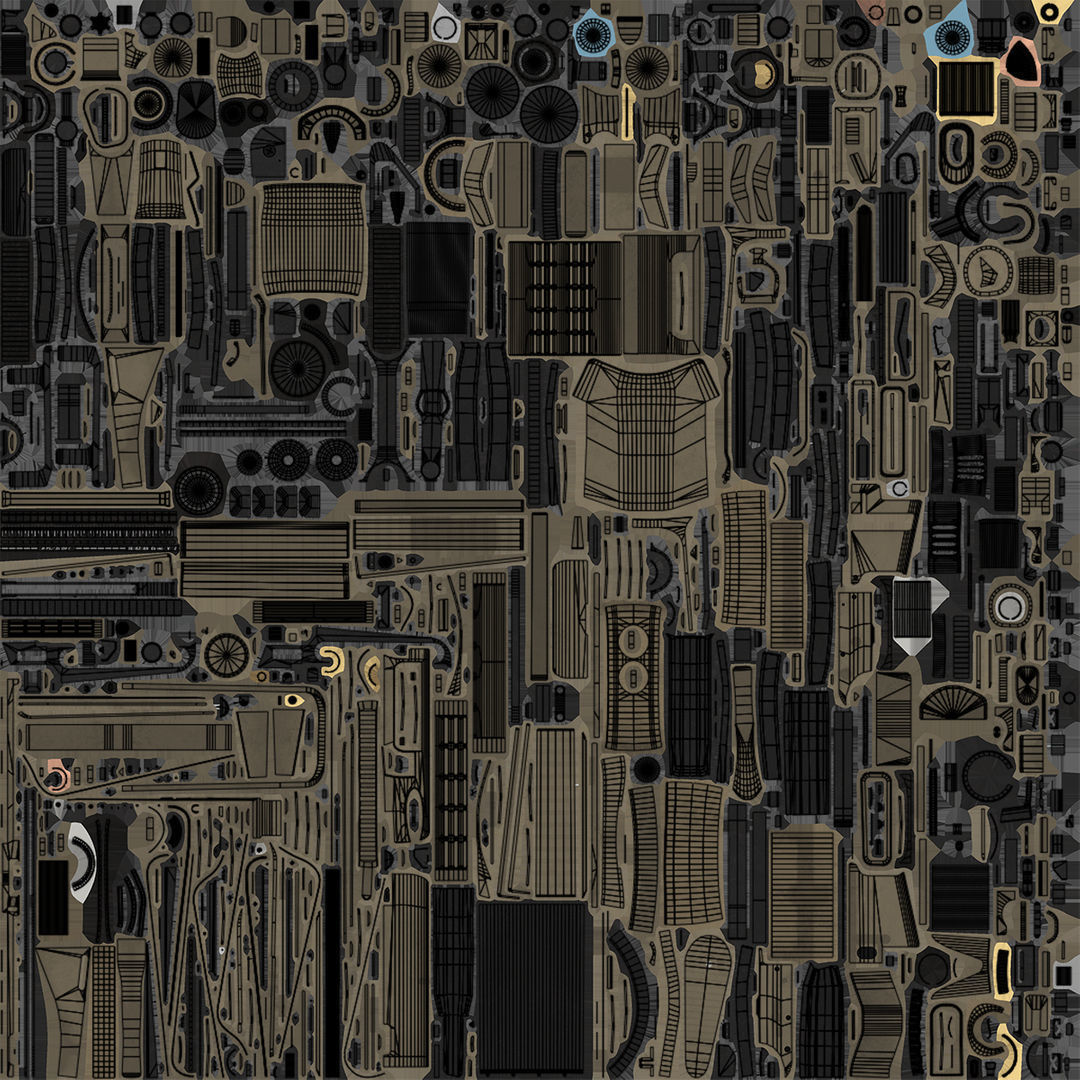 Machine Gun09 Brown All PBR unity UE Textures Low-poly 3D model_75