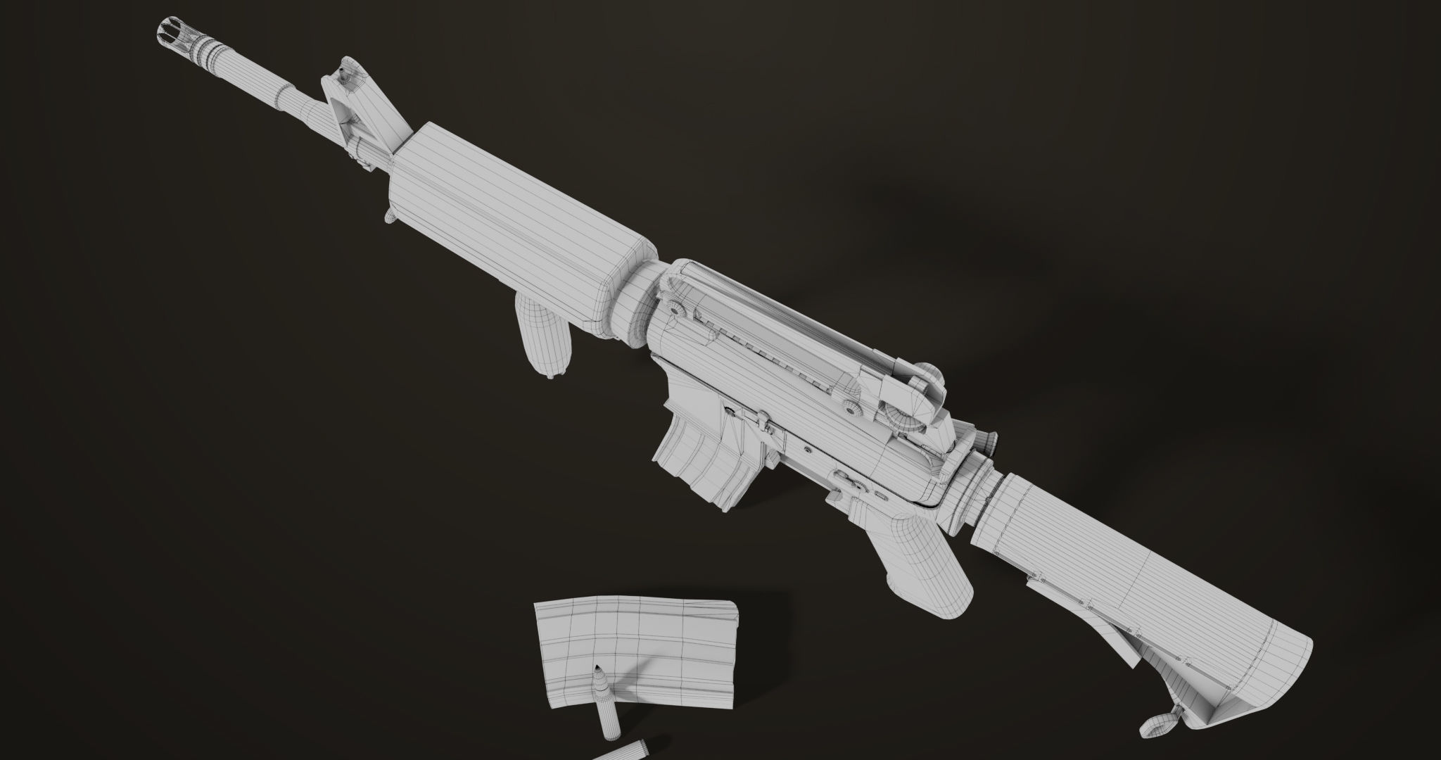 Machine Gun09 Brown All PBR unity UE Textures Low-poly 3D model_74